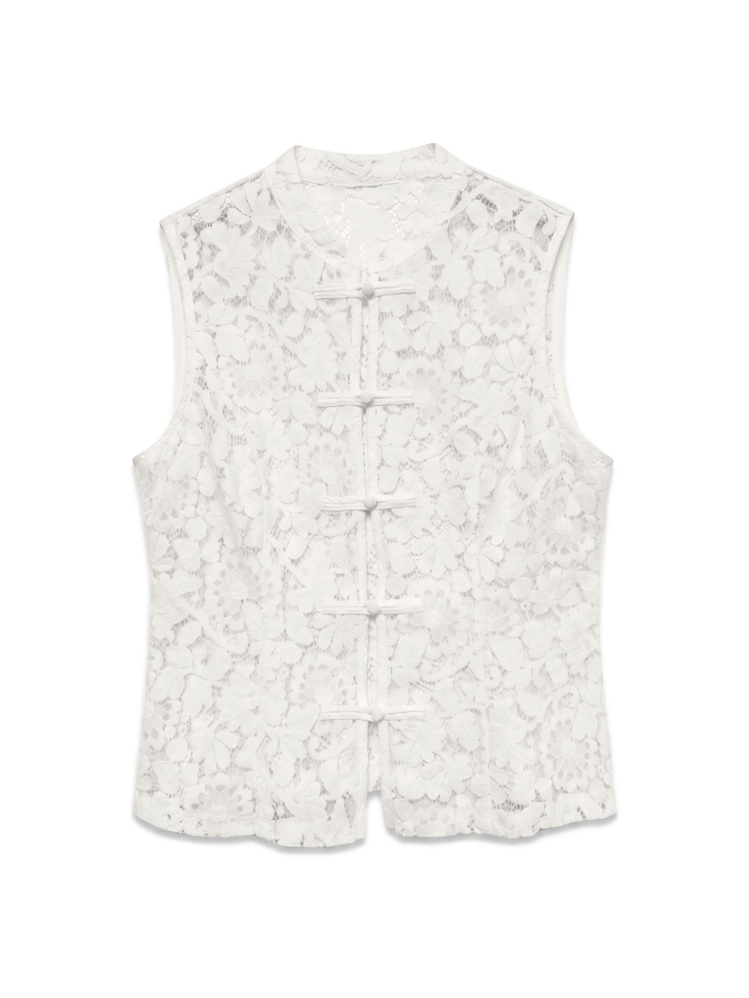 VERO MODA - Blusa en blanco: frente