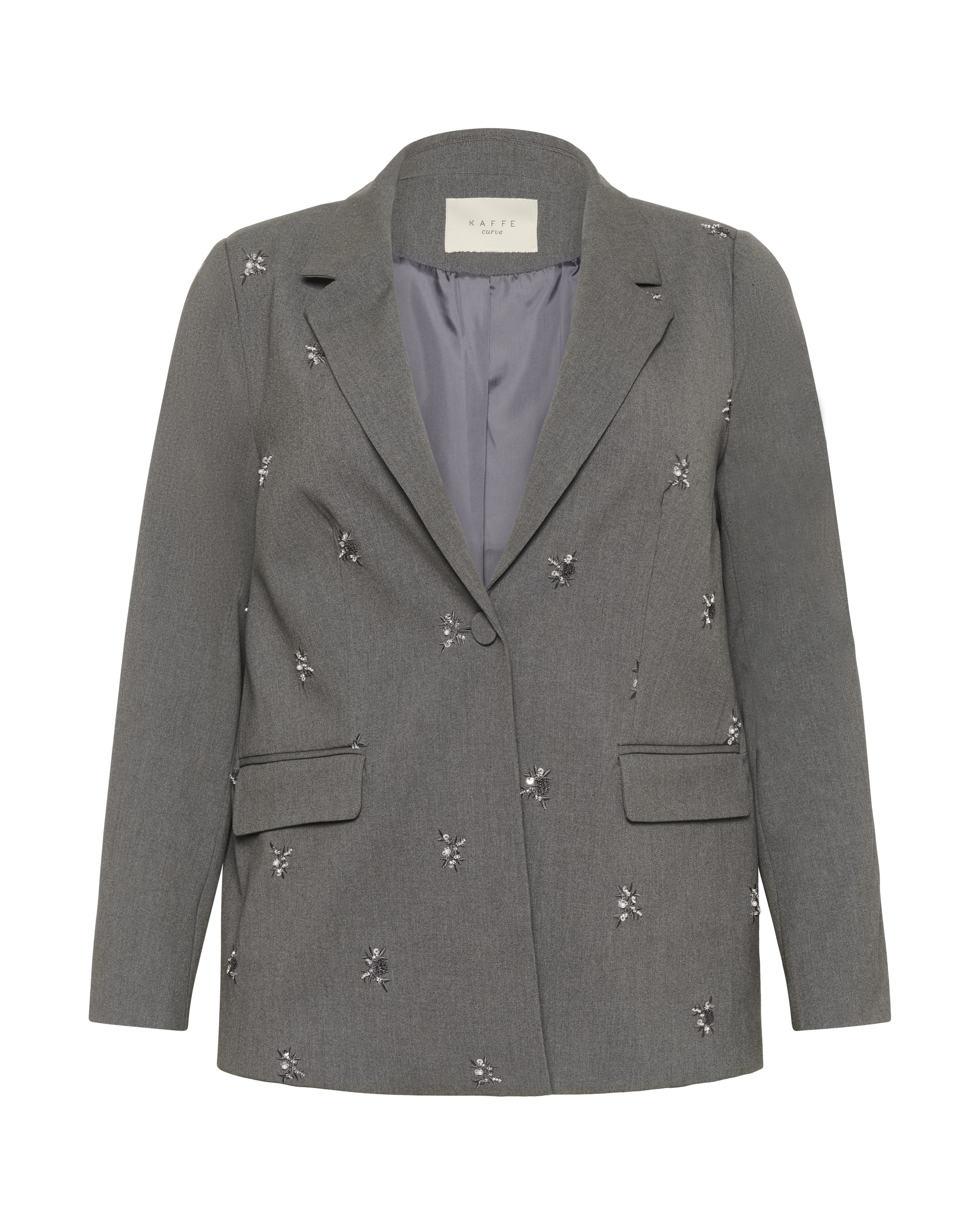 Blazer 'KCOlia' KAFFE CURVE en gris : devant