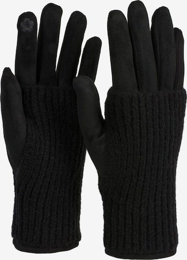 styleBREAKER Fingerhandschuhe '3 in 1 Touchscreen Stoff Handschuhe mit abnehmbarer Strick Manschette' in XS-XL in schwarz, Produktansicht