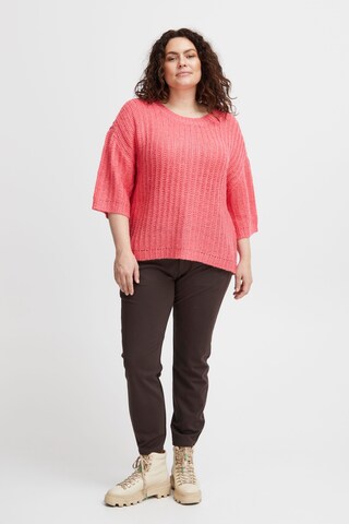 Fransa Curve - Slimfit Pantalón chino 'Plano Tessa' en marrón
