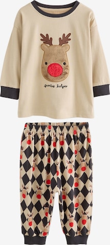 Next - Pijama 'Christmas' en beige: frente