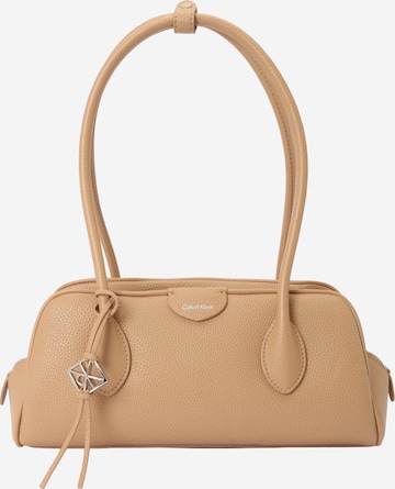 Calvin Klein Shoulder Bag in Brown: front