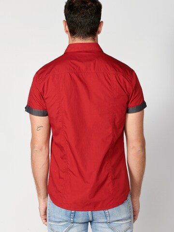 KOROSHI Slim Fit Hemd in Rot