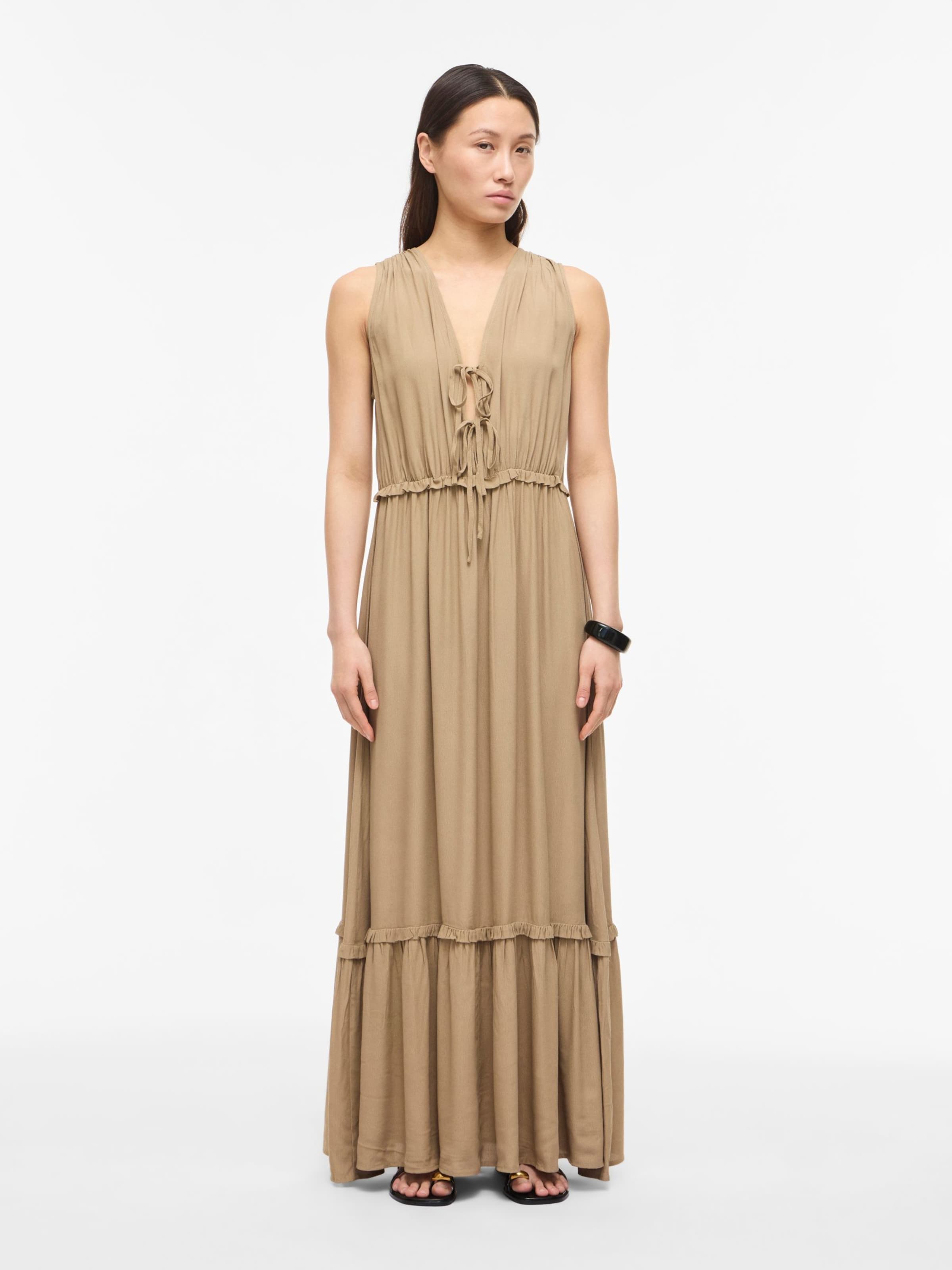 ROUGE EDIT - Vestido en beige: frente