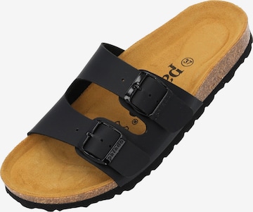 Palado Pantolette 'Palado Milos Matt' in Schwarz: Vorderseite