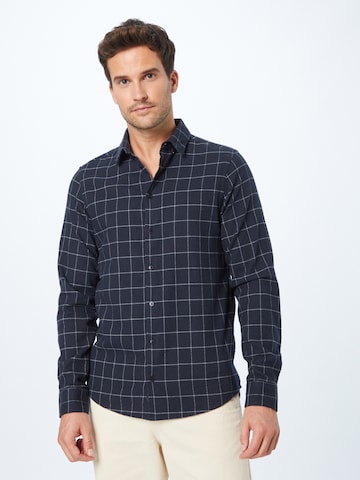 Casual Friday Regular fit Button Up Shirt 'Anton' in Blue: front