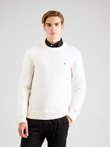 Pull-over TOMMY HILFIGER en beige : devant
