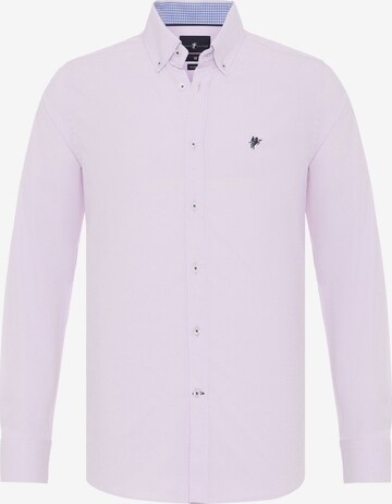 DENIM CULTURE - Ajuste regular Camisa 'ERMIN' en rosa: frente