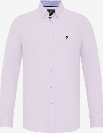 DENIM CULTURE Regular fit Button Up Shirt 'ERMIN' in Pink: front