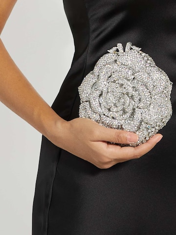 Dune LONDON Clutch 'BLING' in Silver: front