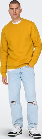 Only & Sons Regular fit Sweatshirt 'Ceres' in Yellow