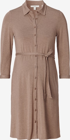 Esprit Maternity Shirt Dress in Brown: front