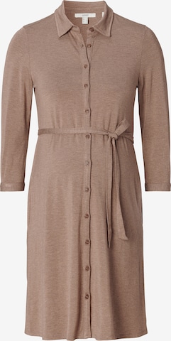 Esprit Maternity Shirt dress in Brown: front