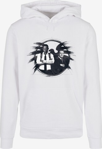 ABSOLUTE CULT Sweatshirt 'Captain Marvel - Nick Fury Shield' in White: front