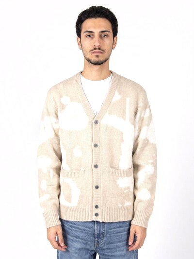 Obey Strickjacke 'Luka Splatter Cardigan'‌‌‌‌‌‌‌‌‌‌ in S in beige, Produktansicht