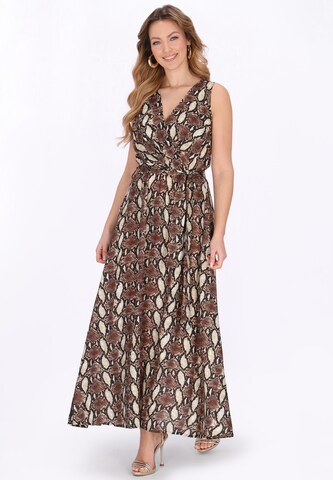 faina Dress in Brown: front
