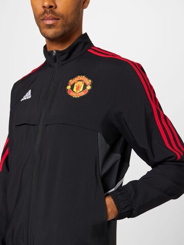ADIDAS SPORTSWEAR Athletic Jacket 'Manchester United Condivo 22 Presentation' in Black