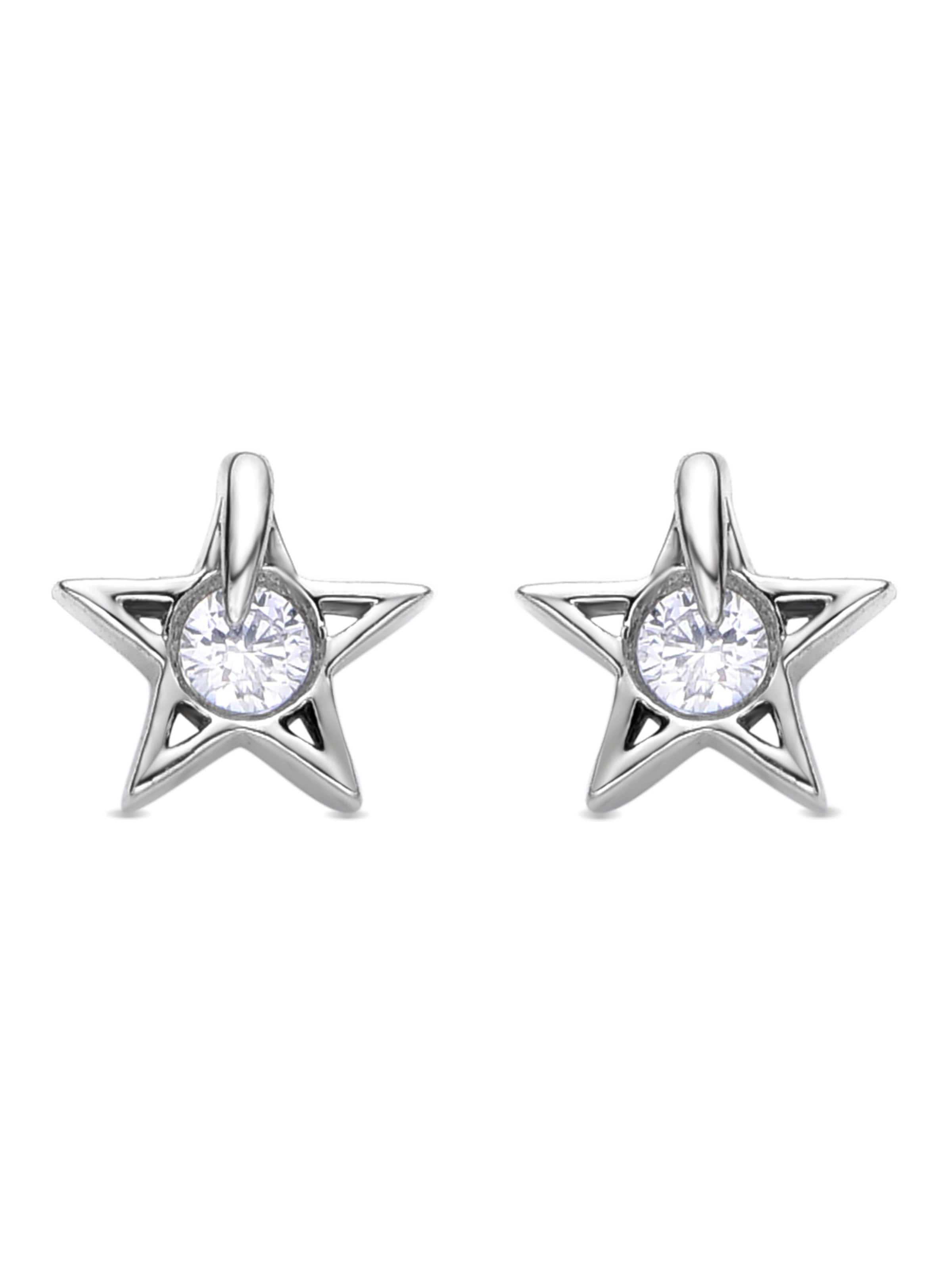 Luxenter Earrings 'Faria' in White: front