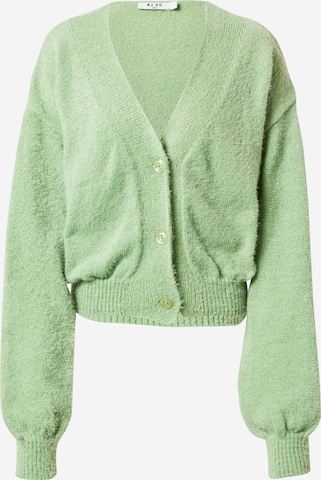 NA-KD Knit Cardigan in Green: front