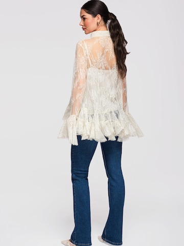 Ombre Blouse in Beige