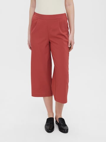 VERO MODA Wide leg Pleat-Front Pants 'Cookie' in Red: front