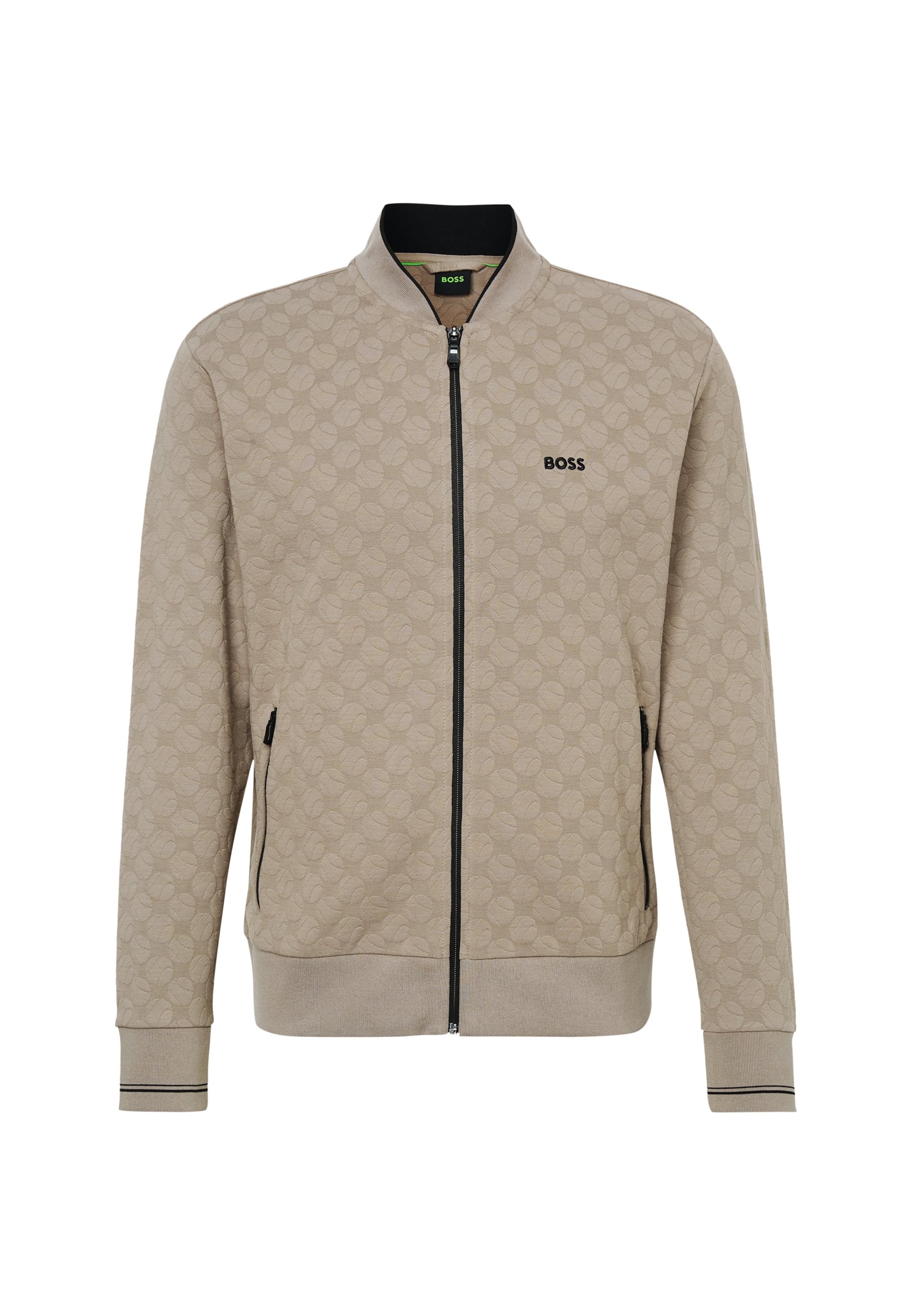 BOSS Sports cardigan 'Revival Skarley' in Beige: front