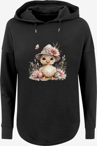 Sweat-shirt 'Süßes Oster Küken mit Hut' F4NT4STIC en noir : devant