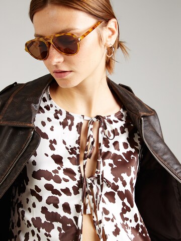 PIECES Bluse 'PCMARI' in Braun