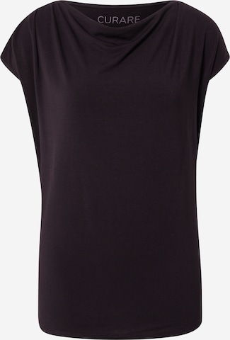 CURARE Yogawear - Camiseta funcional en negro: frente