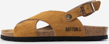 Sandales 'Tweed' Bayton en marron : devant