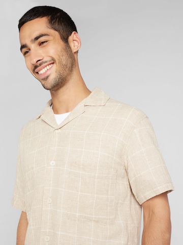 Coupe regular Chemise 'CAIRO' JACK & JONES en beige