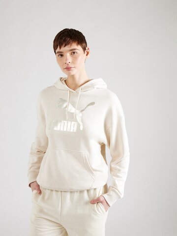 PUMA Sweatshirt 'CLASSICS' in Weiß: predná strana