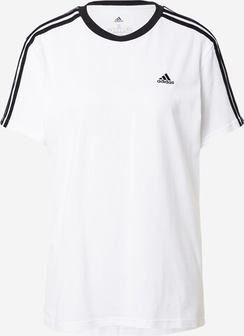 ADIDAS SPORTSWEAR Funkčné tričko 'Essentials 3-Stripes' - biela: predná strana