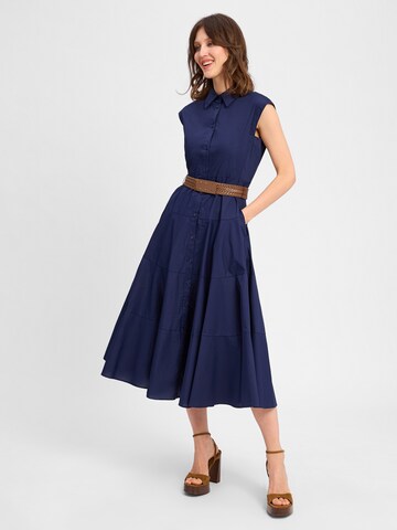 Ambiance Shirt Dress in Blue: front