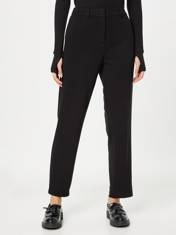 s.Oliver BLACK LABEL Regular Pleated Pants in Black: front