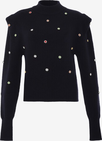 Pull-over faina en noir : devant