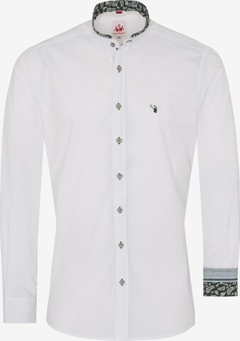 Coupe regular Chemise folklorique 'Silas' SPIETH & WENSKY en blanc : devant