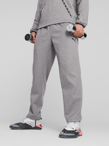 PUMA Regular Sports trousers in Grey: front