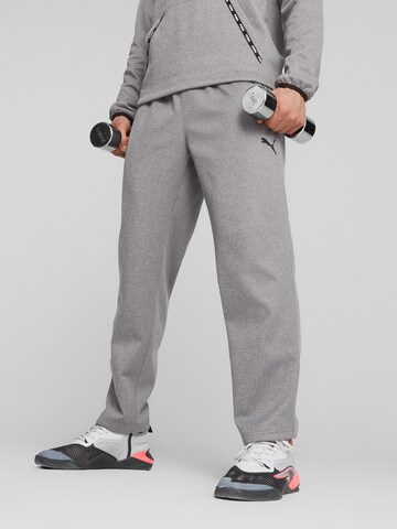 PUMA Regular Workout Pants in Grey: front