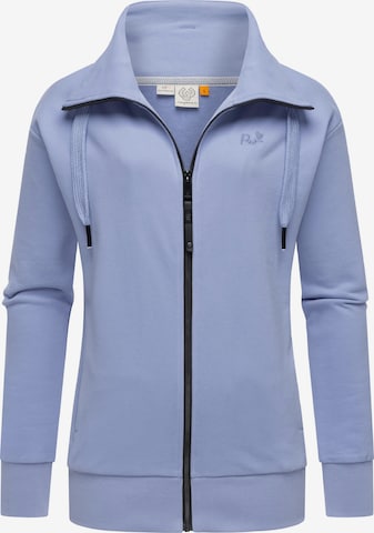 Ragwear Zip-Up Hoodie 'Shocky' in Blue: front