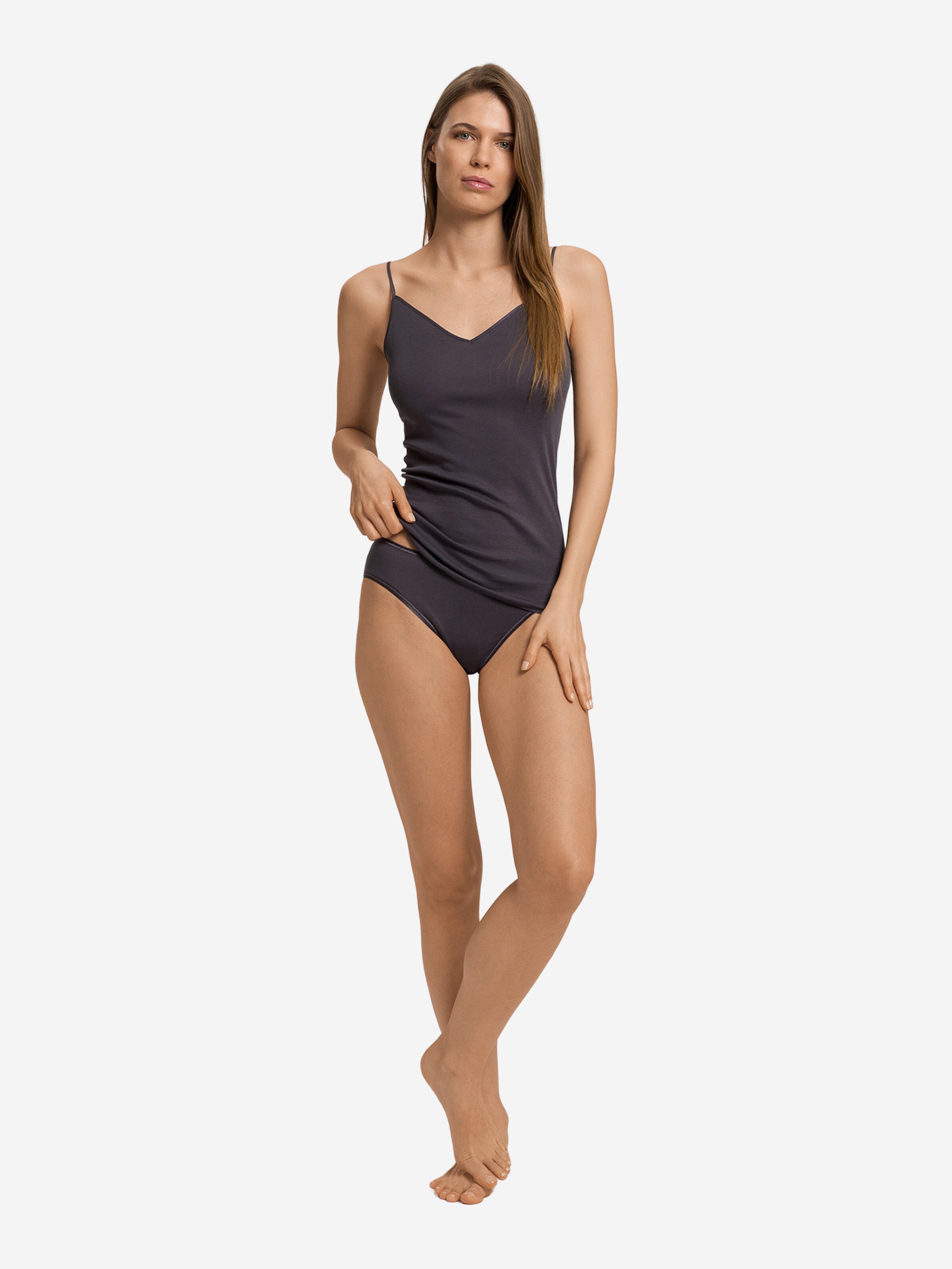 Hanro Top ' Cotton Seamless ' in Grey