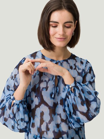 zero Chiffonbluse mit Print in Blau