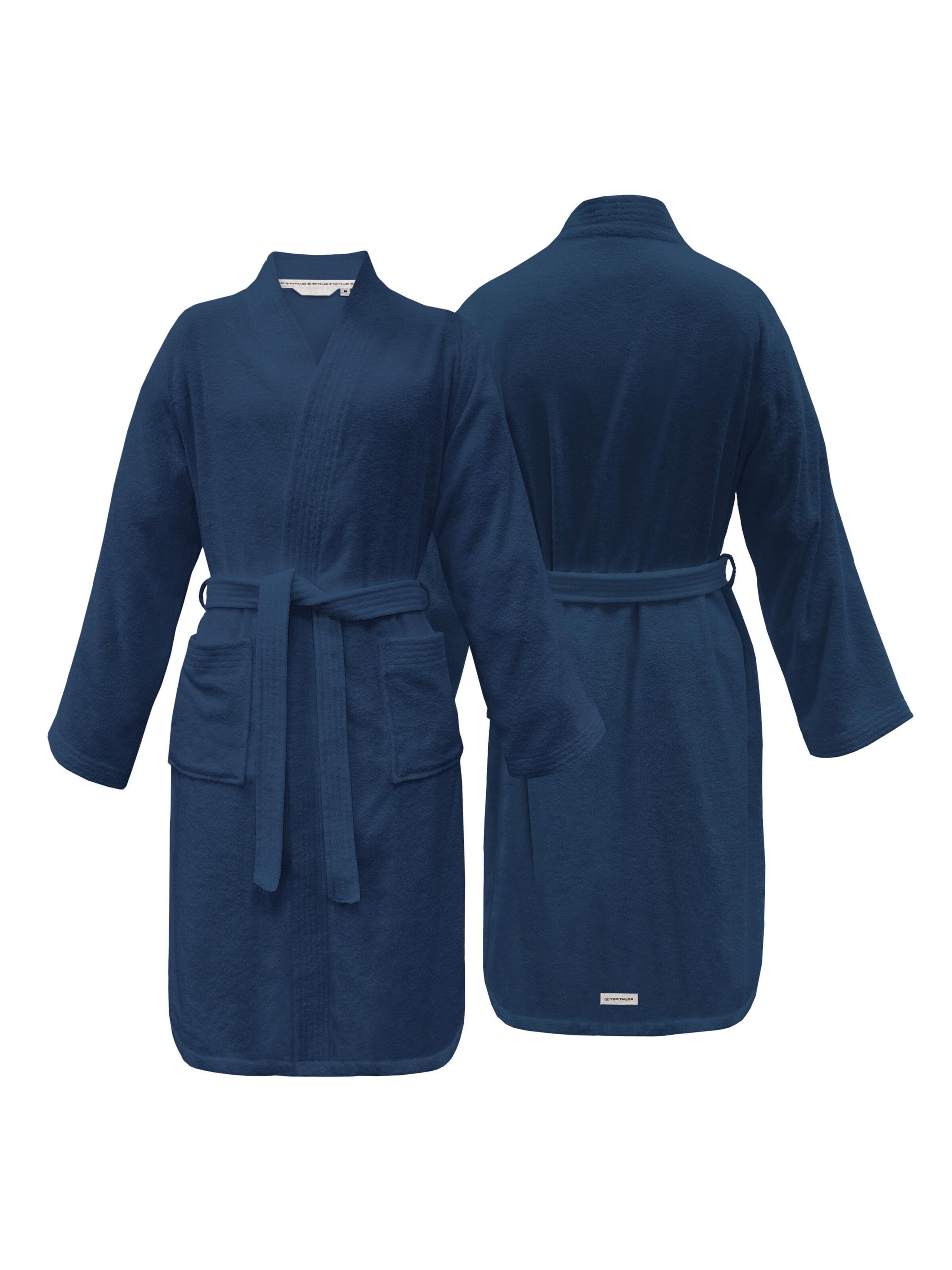 TOM TAILOR Long Bathrobe in Blue