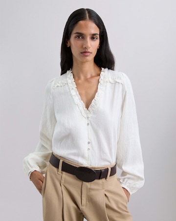 Chemisier 'Lurex' Scalpers en blanc : devant