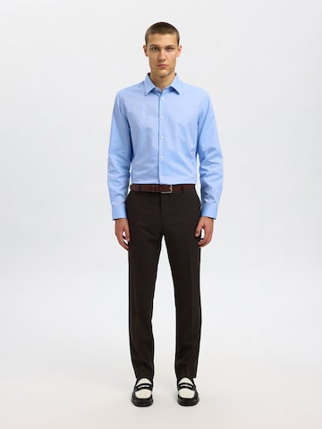 SELECTED Slim fit Button Up Shirt 'SLHSLIMCLARK' in Blue