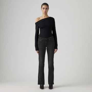 LEVI'S ® Boot cut Jeans 'Low Slim Boot' in Black: front