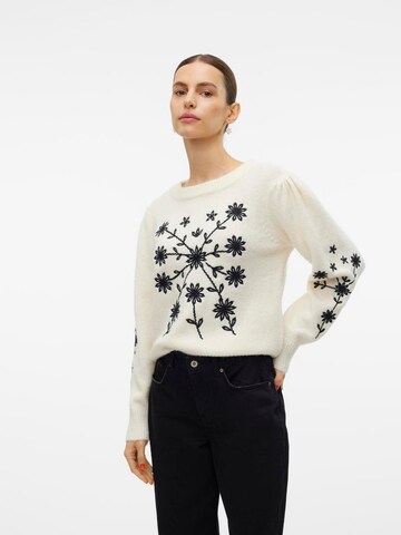smėlio VERO MODA Megztinis 'VMGaia': priekis