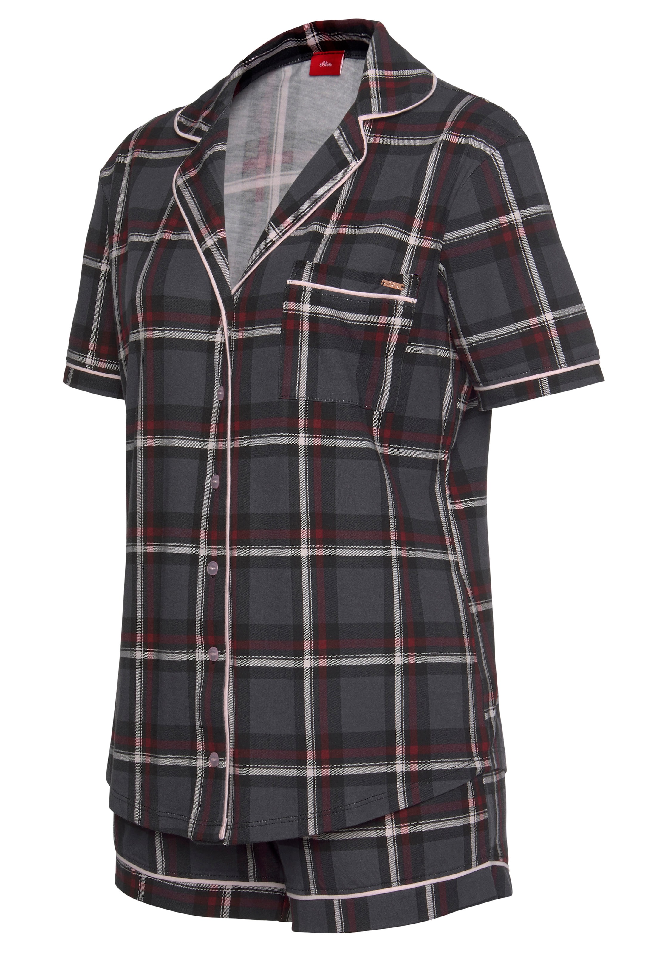 s.Oliver Short Pajama Set in Grey