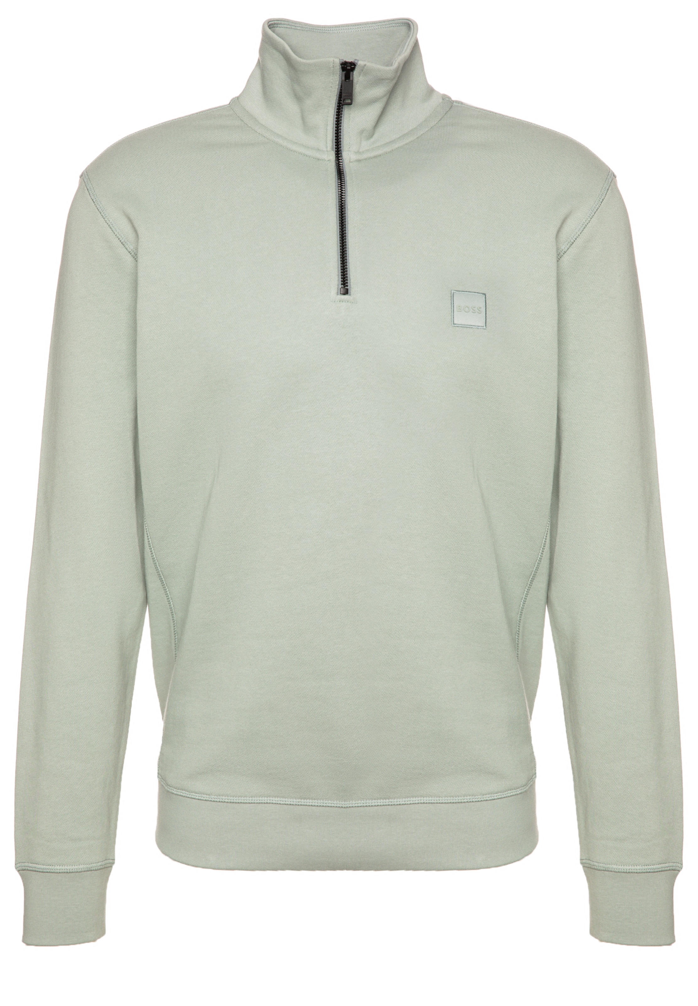 BOSS Sweatshirt 'Zetrust' in Grün: Vorderseite