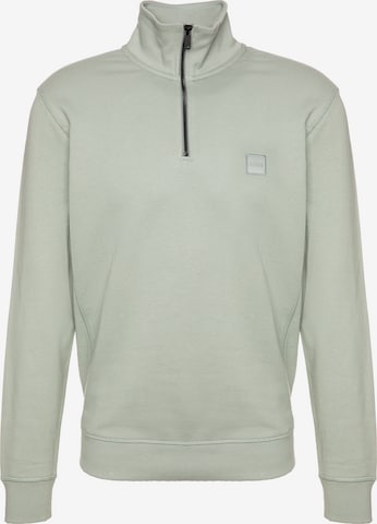 BOSS Sweatshirt 'Zetrust' in Grün: Vorderseite